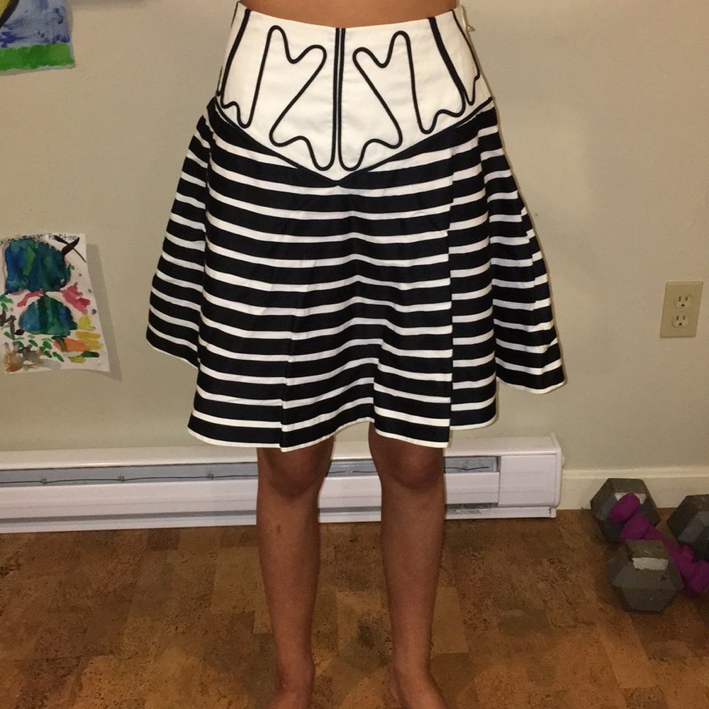 Leifsdottir Black White  skirt 2 Anthropologie